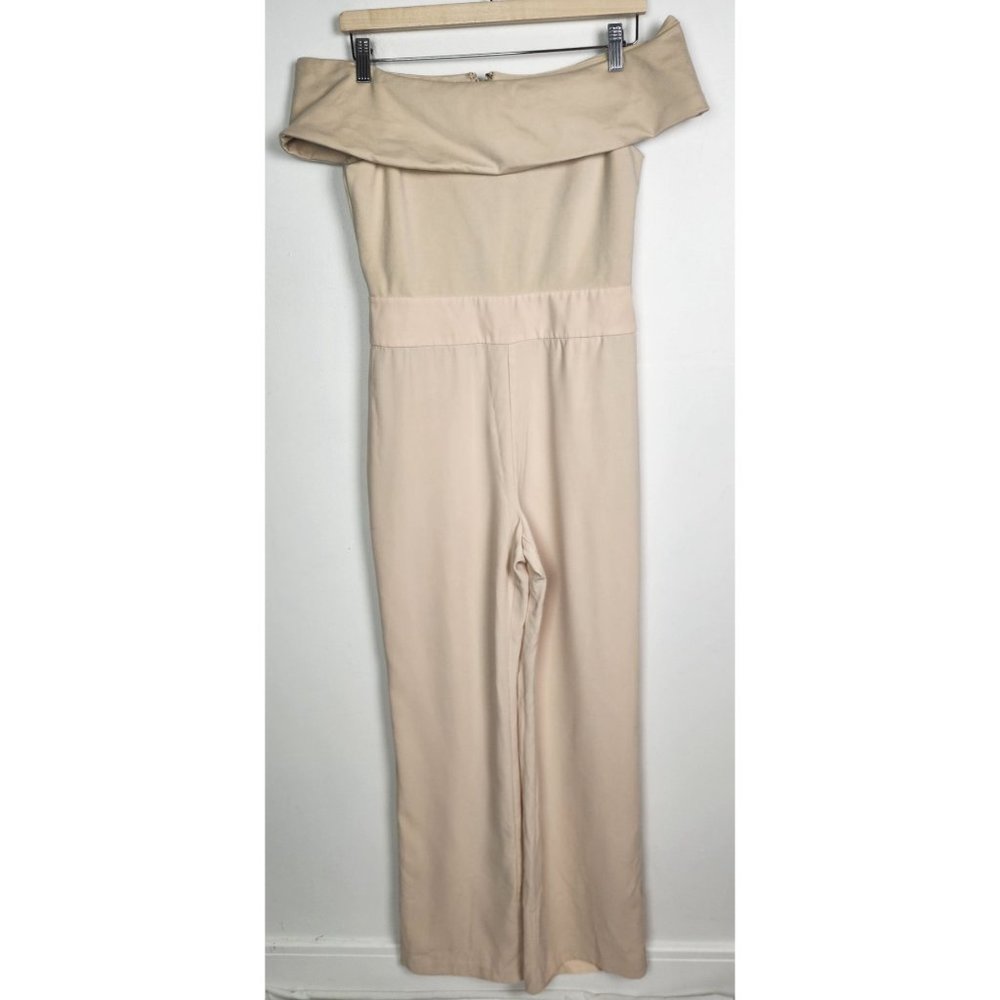 Marciano Women's Sz. 8 Ivory Off The Shoulder Jumpsuit